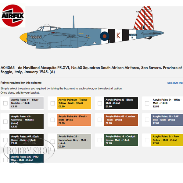 Airfix 1/72 De Havilland Mosquito PR.XVI with SAAF Decals