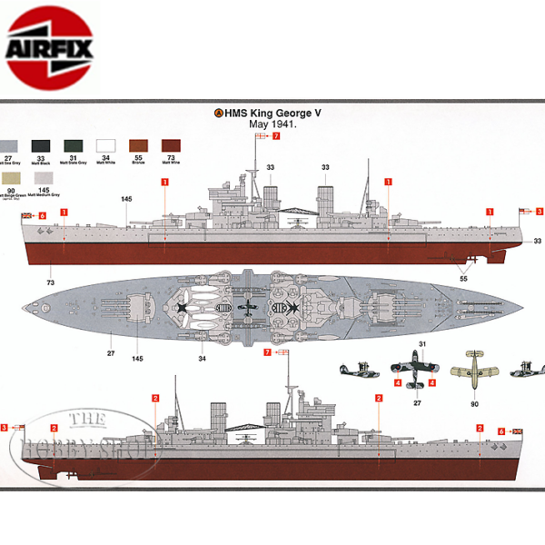 Airfix 1/600 HMS King George V