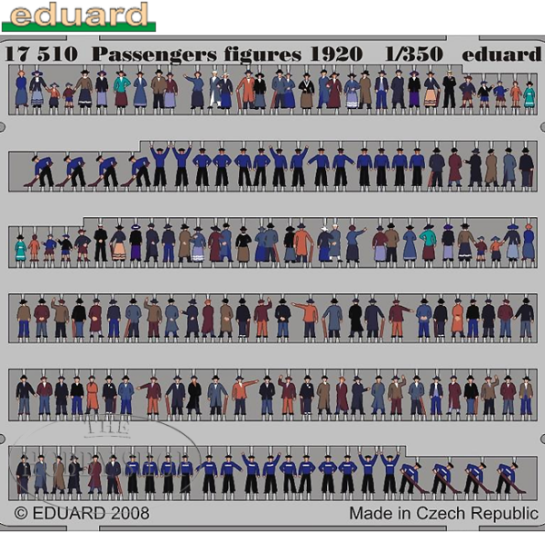 Eduard 1/350 Passenger Figures 1920 (Painted)