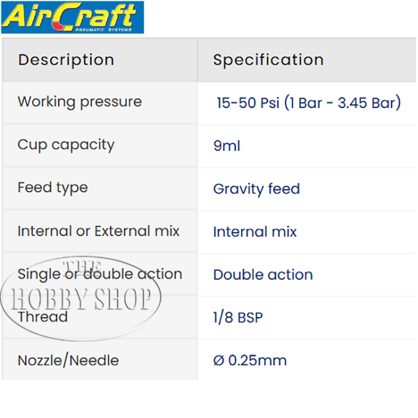 AirCraft Airbrush Kit 0.25mm