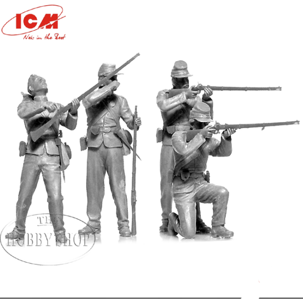 ICM 1/35 American Civil War Union Infantry  (x4)
