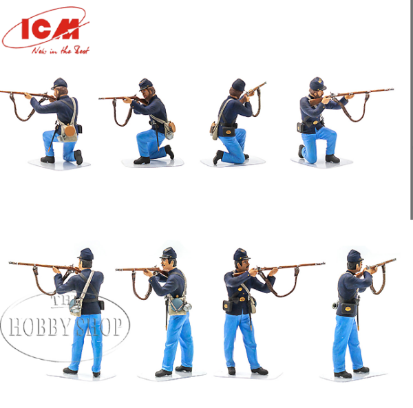 ICM 1/35 American Civil War Union Infantry  (x4)