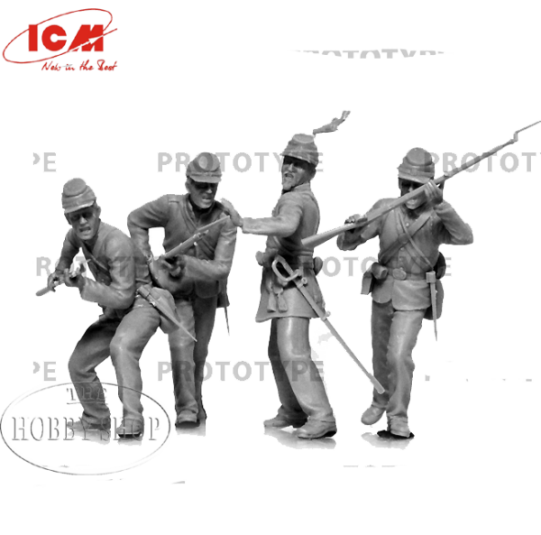 ICM 1/35 American Civil War Union Infantry Set #2 (x4)