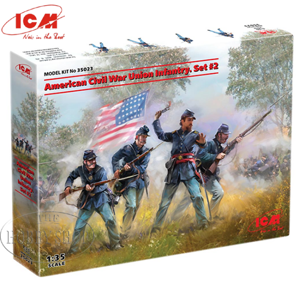 ICM 1/35 American Civil War Union Infantry Set #2 (x4)