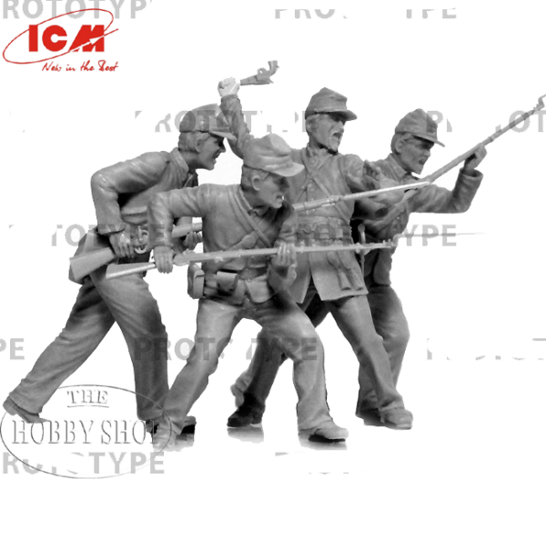 ICM 1/35 American Civil War Union Infantry Set #2 (x4)