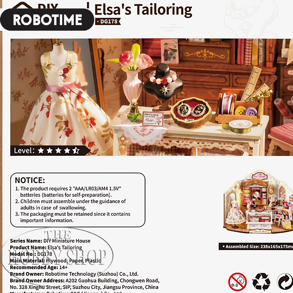 Rolife DIY House Elsa`s Tailoring
