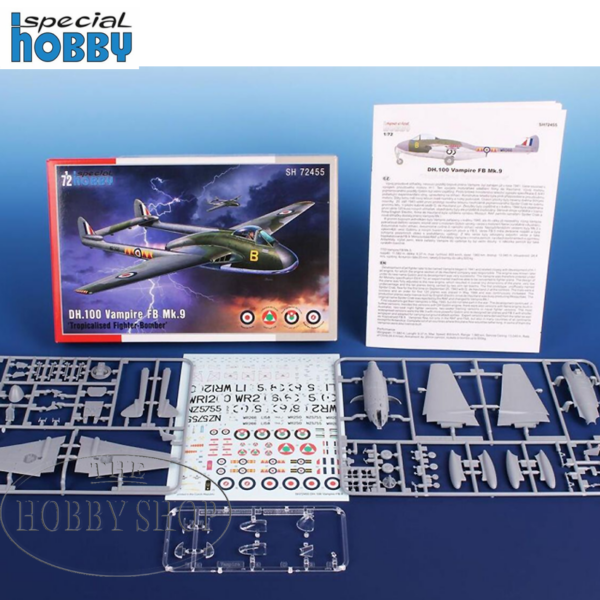 Special Hobby 1/72 DH.100 Vampite FB.Mk9 Tropical Fighter Bomber Special Hobby 1/72 DH.100 Vampite FB.Mk9 Tropical Fighter Bomber