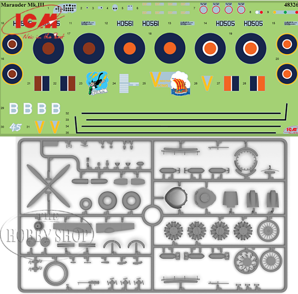 ICM 1/48 Marauder Mk.III WWII RAF/ SAAF Bomber
