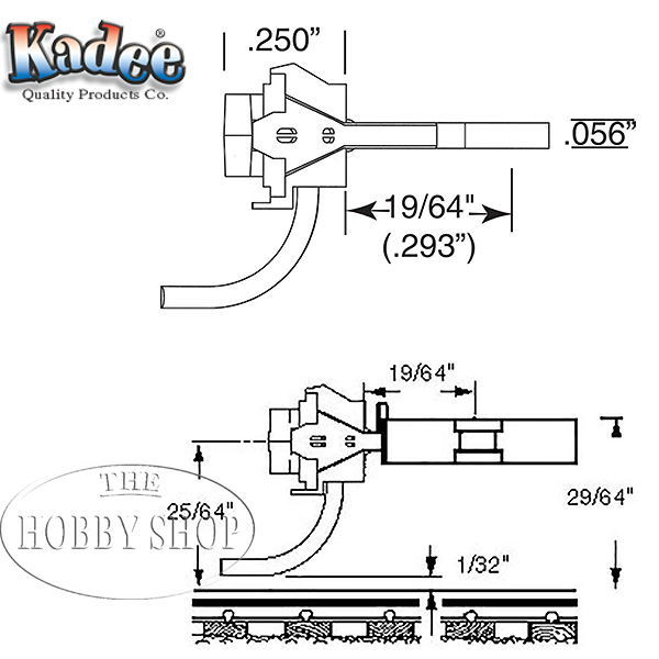 Kadee HO #118 Shelf Whisker Metal Couplers Medium (2 Pair)
