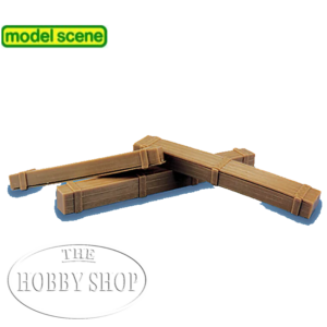 Pack contains 3 Packing cases to use as a load or as detail for your goods yard.
