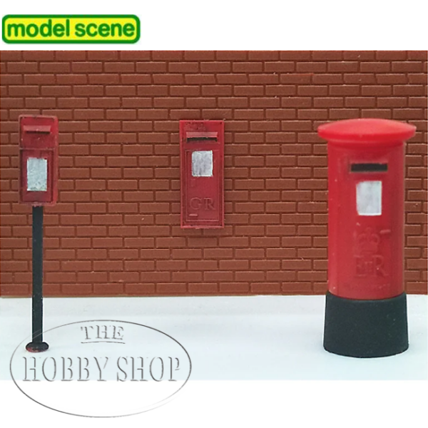 Model Scene OO/HO Post Boxes (x3)