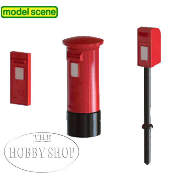 Model Scene OO/HO Post Boxes (x3)