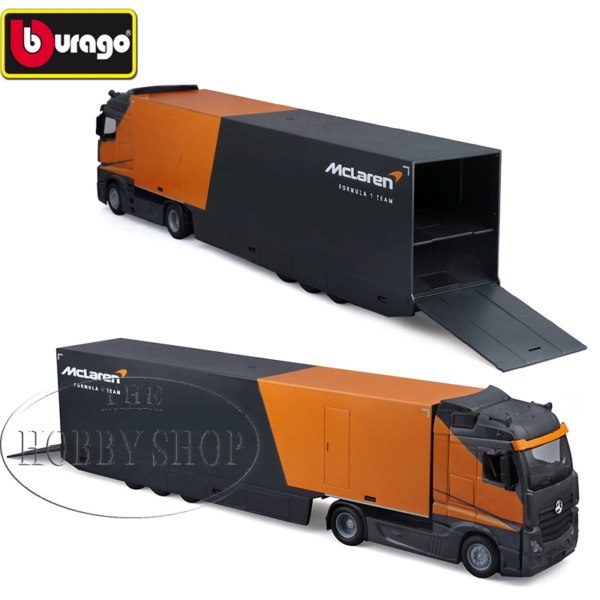 Bburago 1/43 Mercedes Actros Gidaspace / Mclaren F1 MCL38 Transport