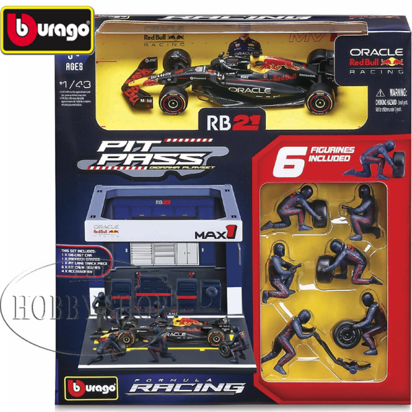 Bburago 1/43 Red Bull F1 RB21 2025 Pit Pass #1 Max Verstappen