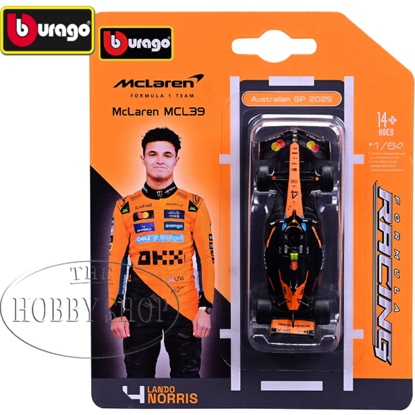 Bburago 1/64 McLaren F1 MCL39 2025 #4 Lando Norris