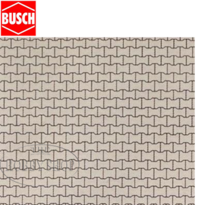 Busch HO Cobblestone 2 pieces 21x14.8cm sheets