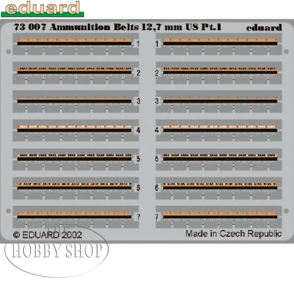 1/72 US Ammunition Belts 12.7mm