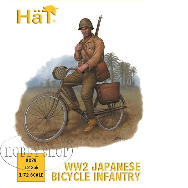 Hat 1/72 WW2 Japanese Bicycle Infantry (x12)