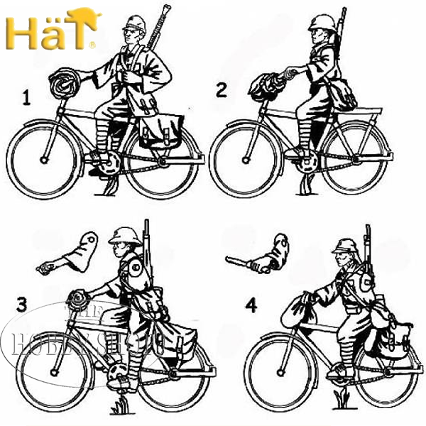 Hat 1/72 WW2 Japanese Bicycle Infantry (x12)