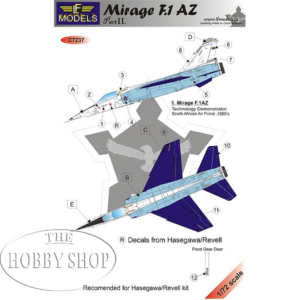 LF Models 1/72 Mirage F.1AZ South Africa Part II Decal Set