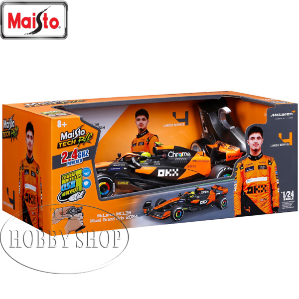 Maisto 1/24 R/C McLaren F1 MCL38 #4 Lando Norris Miami GP 24