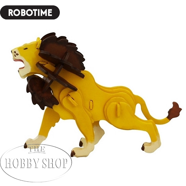 3D Wooden Puzzle with paints LION