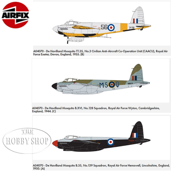 Airfix 1/72 De Havilland Mosquito B.XVI/ B.25/ TT.35 Airfix 1/72 De Havilland Mosquito B.XVI/ B.25/ TT.35