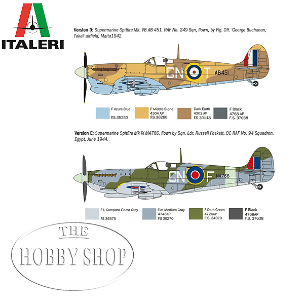 Italeri 1/72 Spitfire Mk.V / Mk.IX Aces