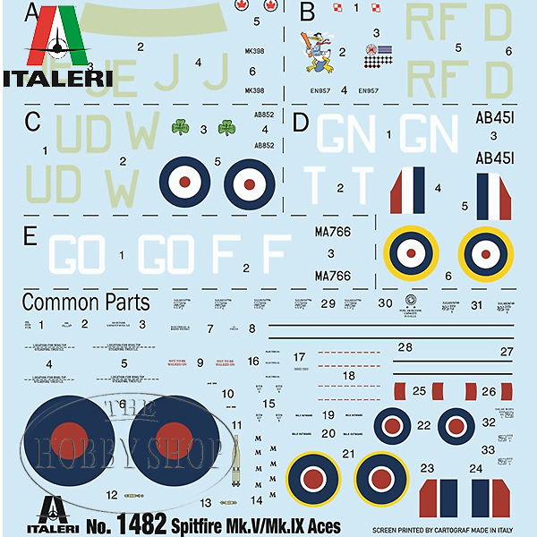 Italeri 1/72 Spitfire Mk.V / Mk.IX Aces