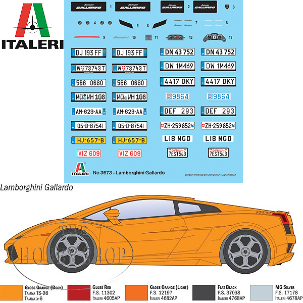 Italeri 1/24 Lamborghhini Gallardo