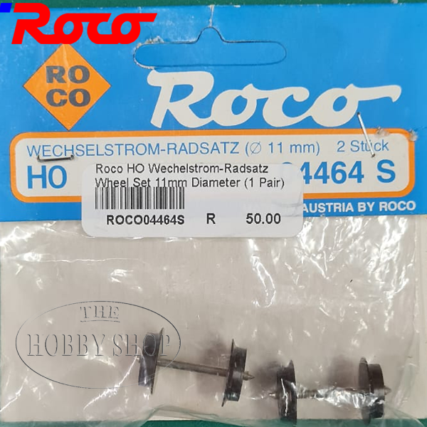 Roco HO Wechelstrom-Radsatz Wheel Set 11mm Diameter (1 Pair)