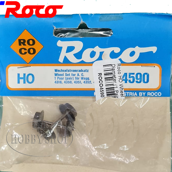 Roco HO Wheel Set For AC 9mm Diameter (1 Pair)