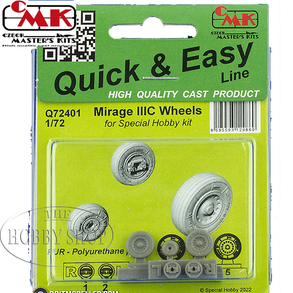 CMK 1/72 Mirage IIIC Wheels For Special Hobby