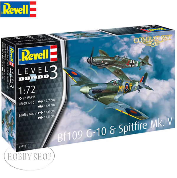 Revell 1/72 Combat Set Messerschmitt Bf109G-10 & Spitfire Mk.V