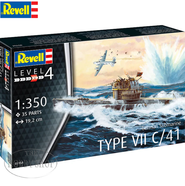 Revell 1/350 German Submarine Type VII C/41 Starter Kit (incl Paints. Glue & Brush) Revell 1/350 German Submarine Type VII C/41 Starter Kit (incl Paints. Glue & Brush)